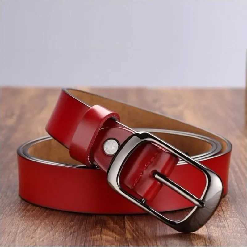 Genuine Leather Women Belt Concise Students Girl Pin Buckle Jeans Belts High Quailty Female Cowskin Waistband Korean Cowboy BeltX240914