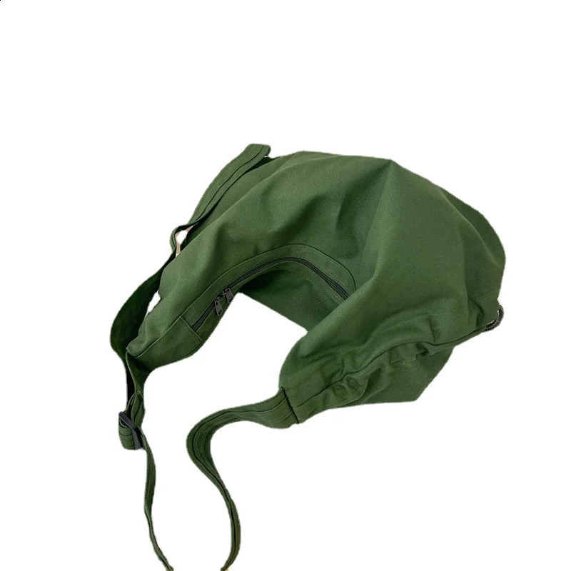 Splicing sewing thread cross body bag solid casual canvas high-quality womens garbage bag Pu womens handbag 240912