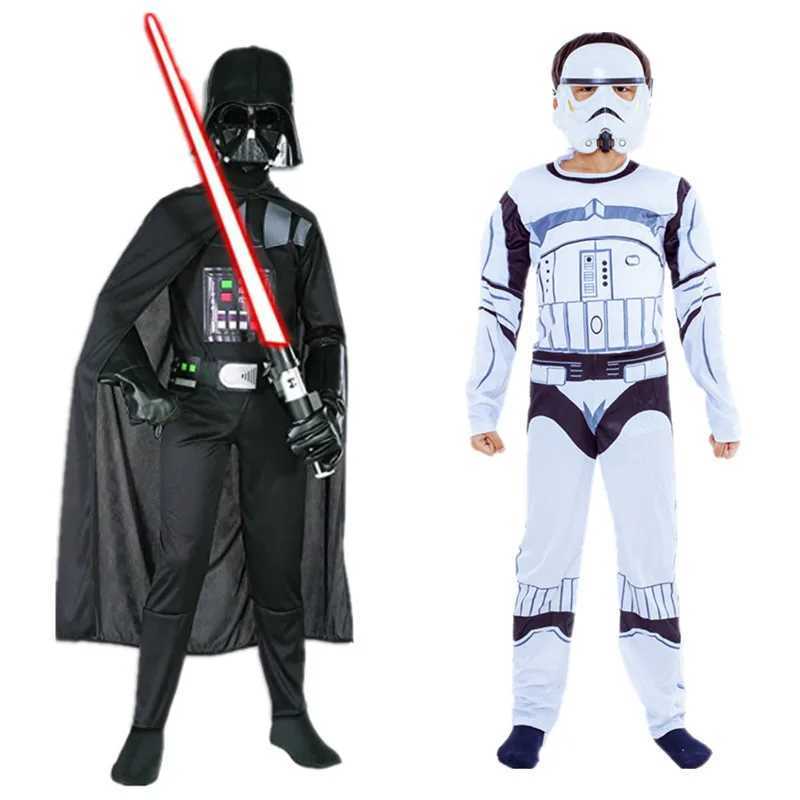 Halloween Childrens Darth Vader Costume Force AWakening Childrens Super Luxury Stormtrooper Costume Send Gloves Mask W240914