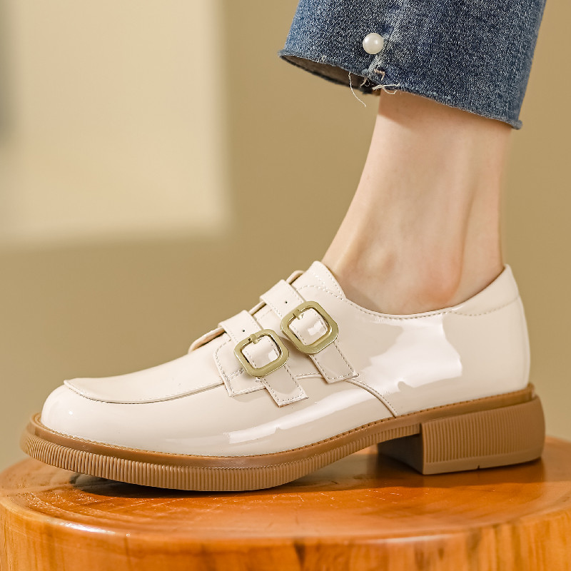Woman Classic Black Beige New Low Heels Casual Comfortable Oxfords Shoes For Women Loafers Brand Footwear 2023 Spring 1c0e