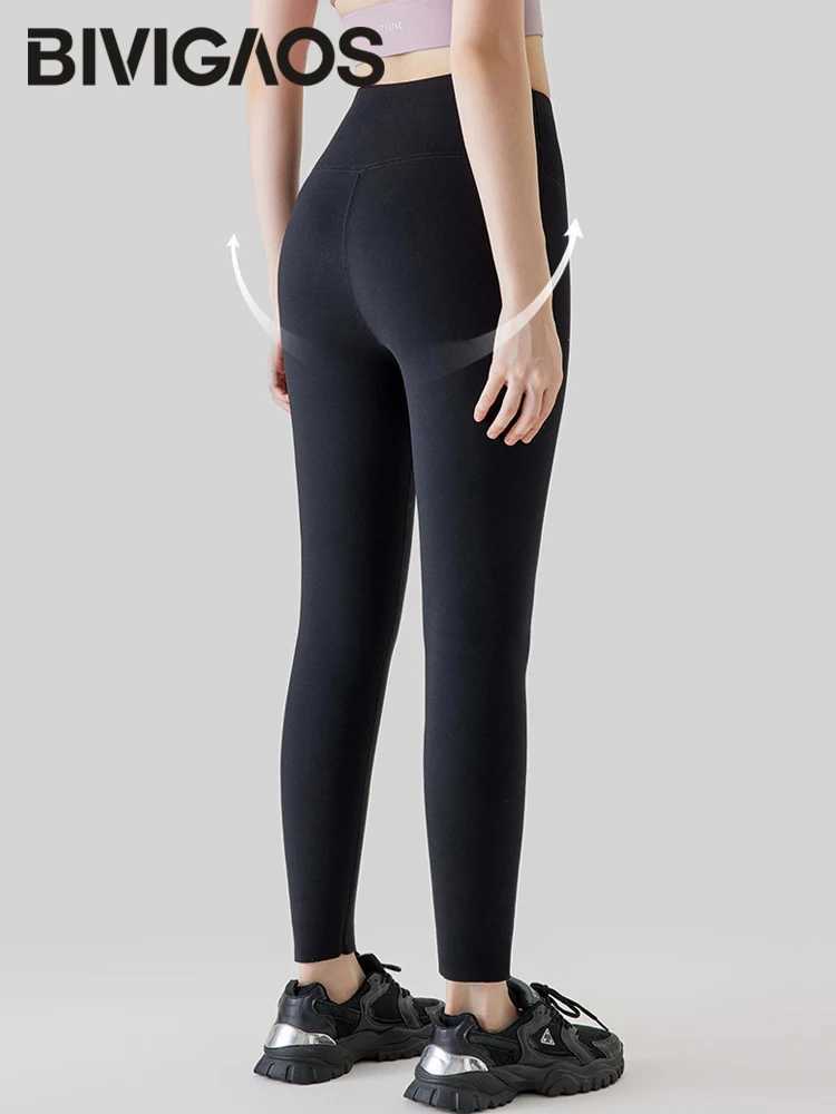 BIVIGAOS New Autumn Winter Alpaca Velvet Shark Leggings Womens Fleece Thickened Warm Leggings Seamless Casual LeggingsX240914