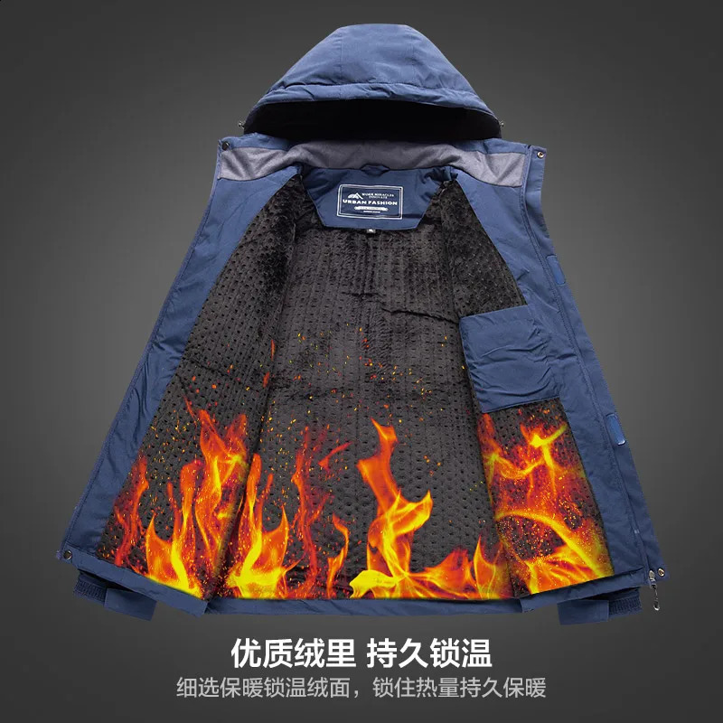 Winter Parka Men Windbreak Plus Thick Warm Windproof Fur Coats Male Military Hooded Anorak Jackets Mens Winter Jackets 240911