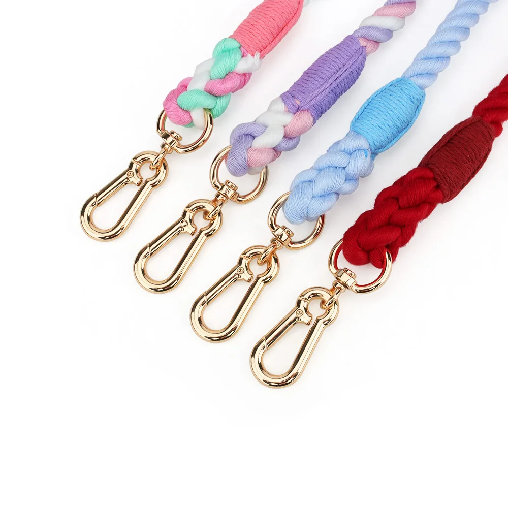 Dog Leash Handmade Braided Rope Dog Leashes with Metal Hook for Small Medium and Large Dogs Running Walking,Colorful Rainbow