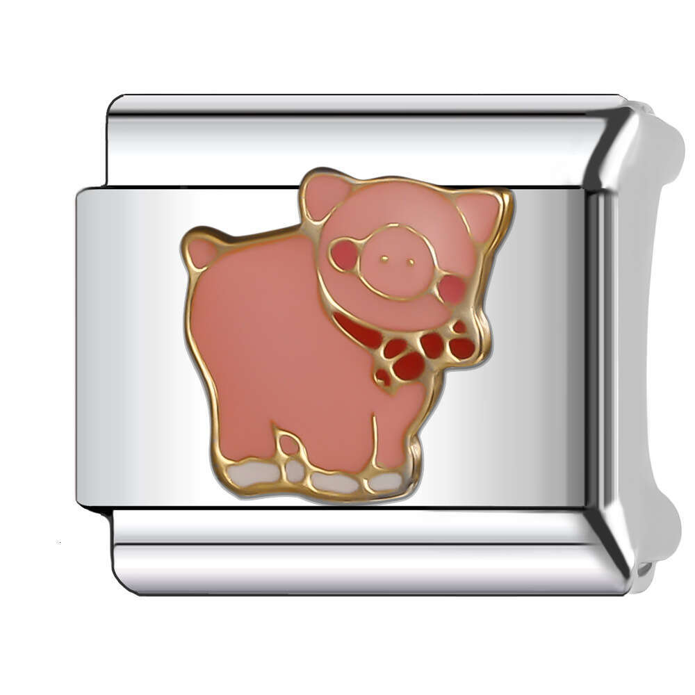 New Women's Gift butterfly Bead Italian Charms Links Bangle Beads Fit 9mm Stainless Steel Bracelet Making DIY For Women accessories Fashion Jewel