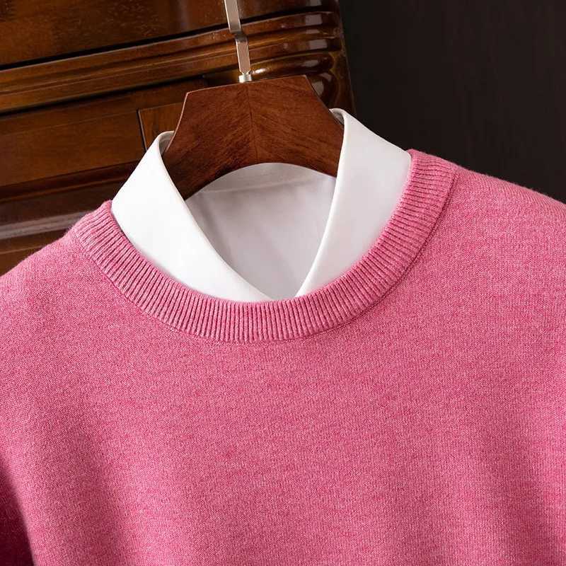 New Arrival Mens 100% cashmere sweater O-neck cardigan sweater knitted oversized wool sweater winter new top long Sve high-end jumper Z241111