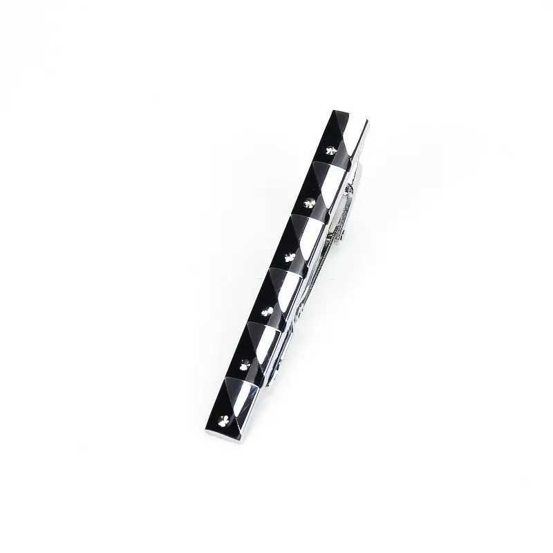 Tie Clip For Men Classic Meter Tie Clips Copper Tie Bar Quality Enamel Tie Collar Pin Crystal Business CorbataX240914