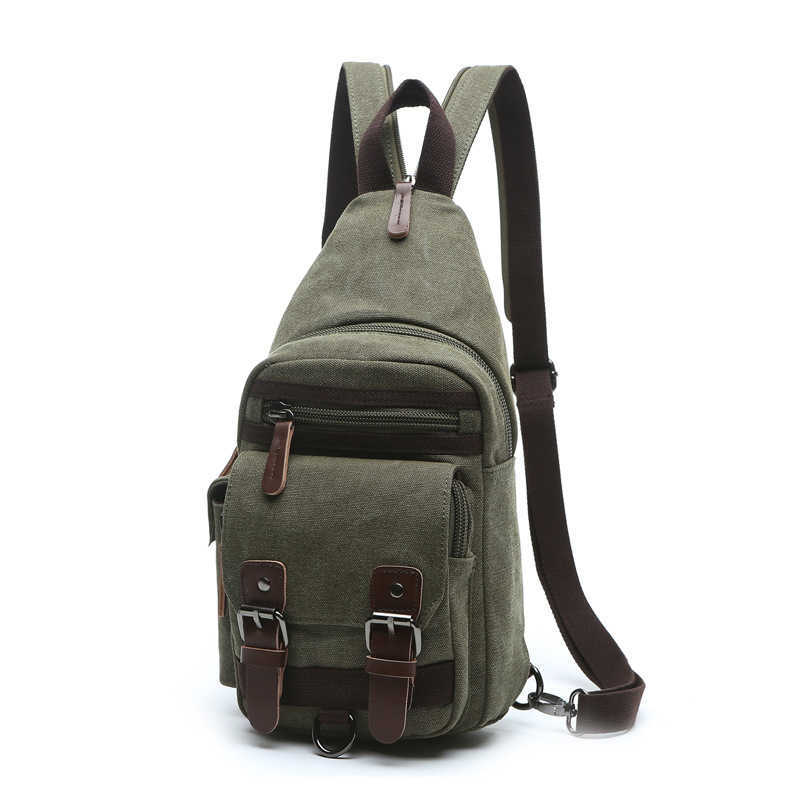 Autumn winter Korean backpack trend Leisure Canvas Messenger Bag outdoor travel men's women's chest bag 240915