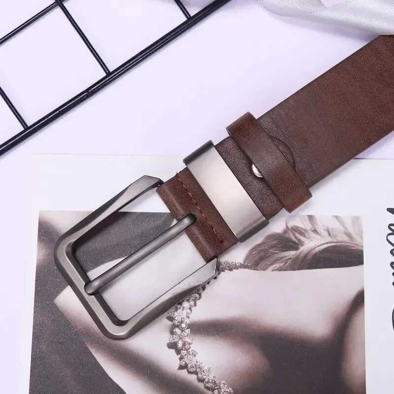 Mens Belt Metal Needle Buckle Belt Business Or Leisure Trend Authentic High End Belt Paired with Jeans Work Wear Belt Plus SizeX240914