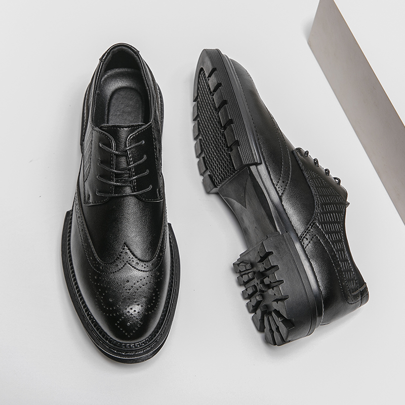 Brand Classic Leather Casual Soft Soles and Wear-resistant Men's Commuting Work Versatile Low Top Shoes 7116