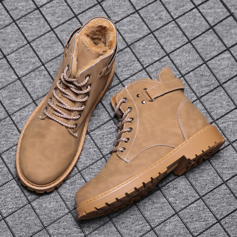 Men Boots New Men's Cotton Shoes Winter Fashion Shoes Men Snow Boots Plush Thickened Comfortable Outdoor Walking Shoes boots men