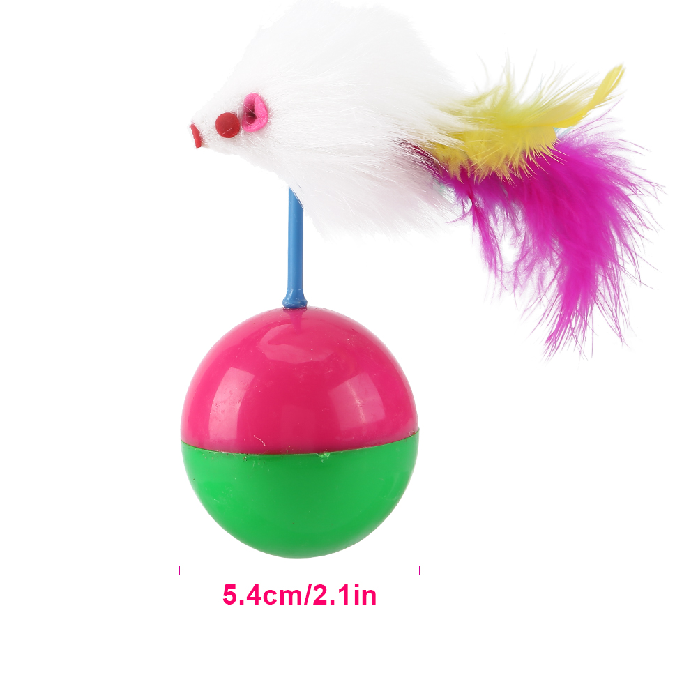 Pet Cat Scratching Ball Training Interactive Toy For Kitten Pet Cat Supplies Funny Play Feather Toy For Cats