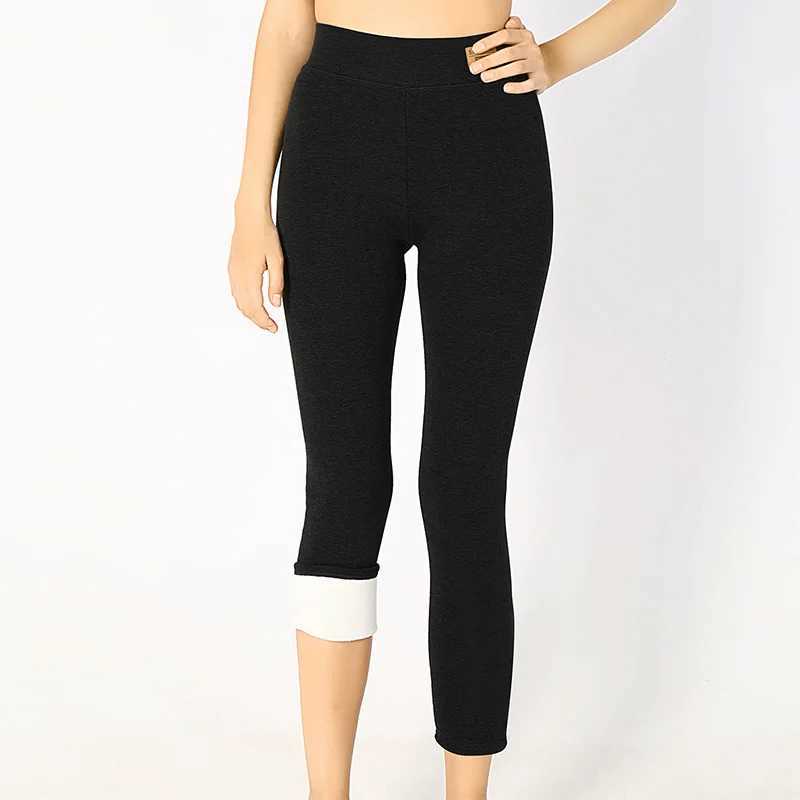 Kave Rib Knitted Fleece Warm Pants Women Leggings Winter Lamb Cashmere Warm Pants Female Legging Slim Tights Velvet Pencil PantsX240914