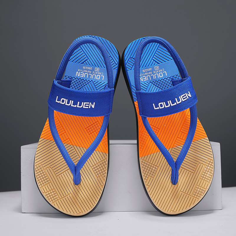 Men's Slippers Outdoor Sandals Beach Ankle Wrap Shoes New Design Men Comfortable Flip Flops Slides Casual Shoes Men Slippers