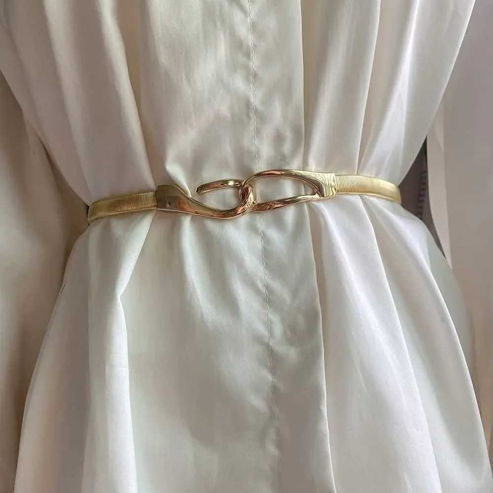 Womens Full-Metal Simple Elastic Stretch Hook Waist Belt for DressX240914