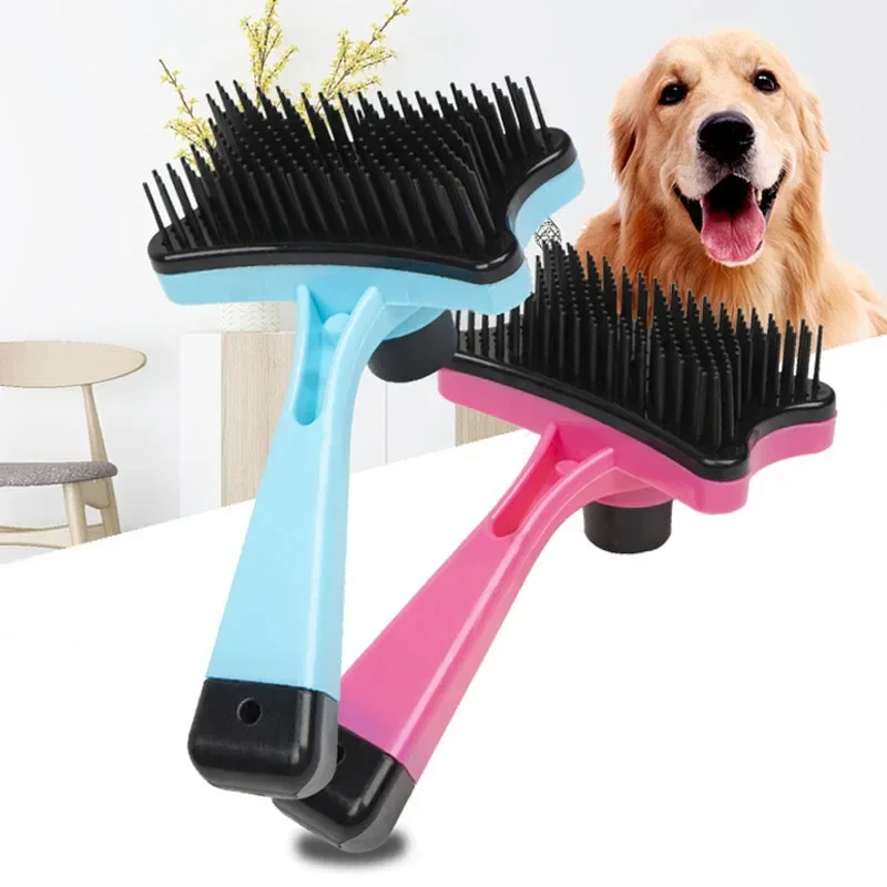 Pet hair removal brush Cat hair removal dog hair cleaner One click hair removal massage comb