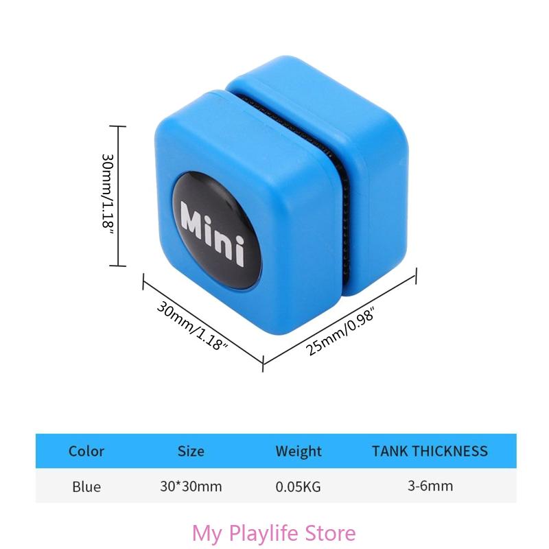 Magnetic Algaes Scrapers Small Fish Tank Aquarium Glass Cleaner Scrubber Mini Cleaning Brush Scratch-Free Non-Slip