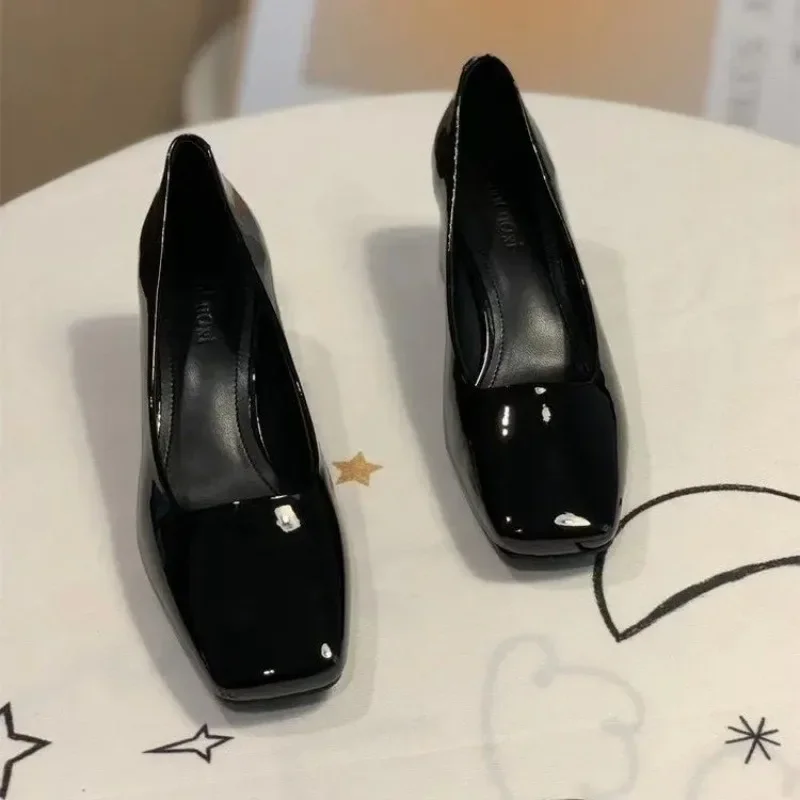 2024 Women High Heels Fashion Office Work Wedding Party Shoes Mid-heel Fall