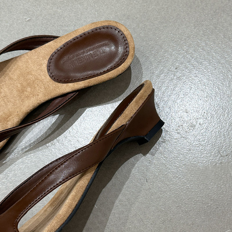 Footwear New Designer Fashion Pointed Toe Ladies Female Sandals Women Slides Slippers With Low Heel Shoes bbfb f29