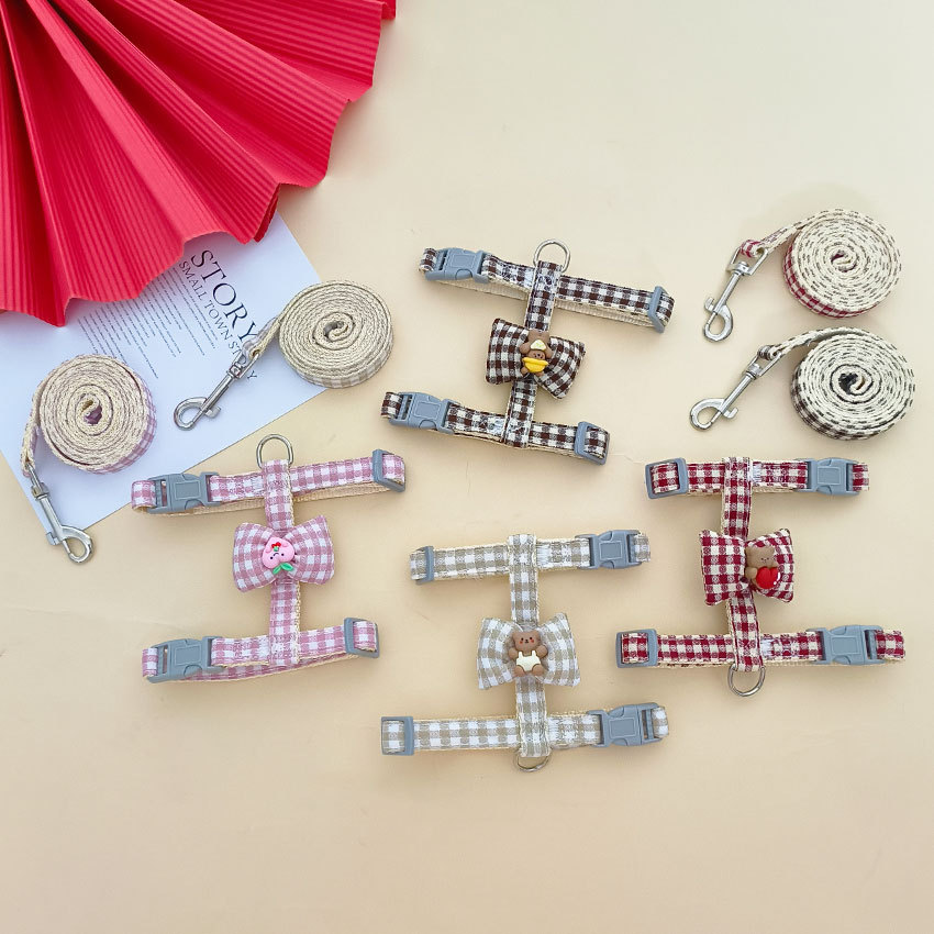 Cat Harness and Leash Set Escape Proof for Walking,Kitten Soft Adjustable Vest Harnesses for Small Medium Dogs Cats,Easy Control