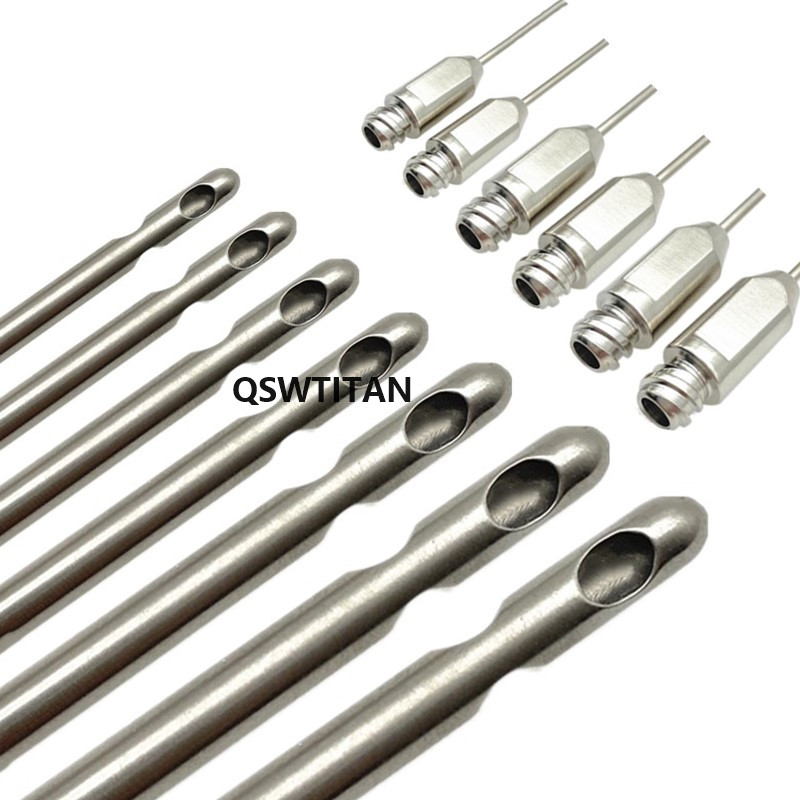 Liposuction Three Hole Transfer Needle Aspirator Stainless Steel Fat Harvesting Cannula