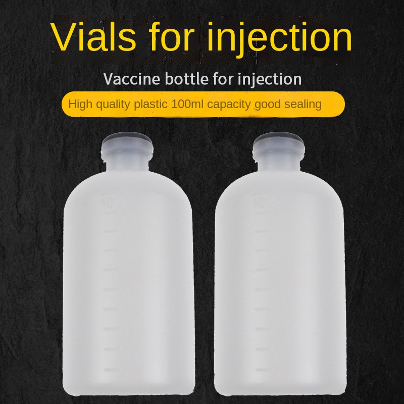 1PCS 100ml Poultry Plastic Bottle Vaccine Bottle Dispensing Syringe Accessory Continuous Thicken Animal Farming Tools