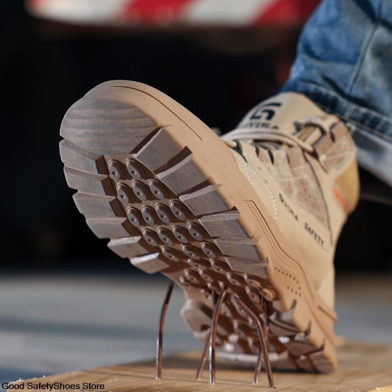 Toe Steel Puncture-Proof Indestructible Safety Men Work Boots Footwear Protective Shoes Male 1d44