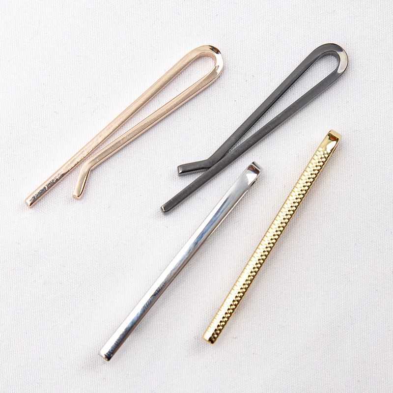 Tie Clips for Men Fashion Luxury Metal Gold Colour Tone Simple Bar Clasp Necktie Accessories Clasp Tie Pin for Mens Collar ClipX240914