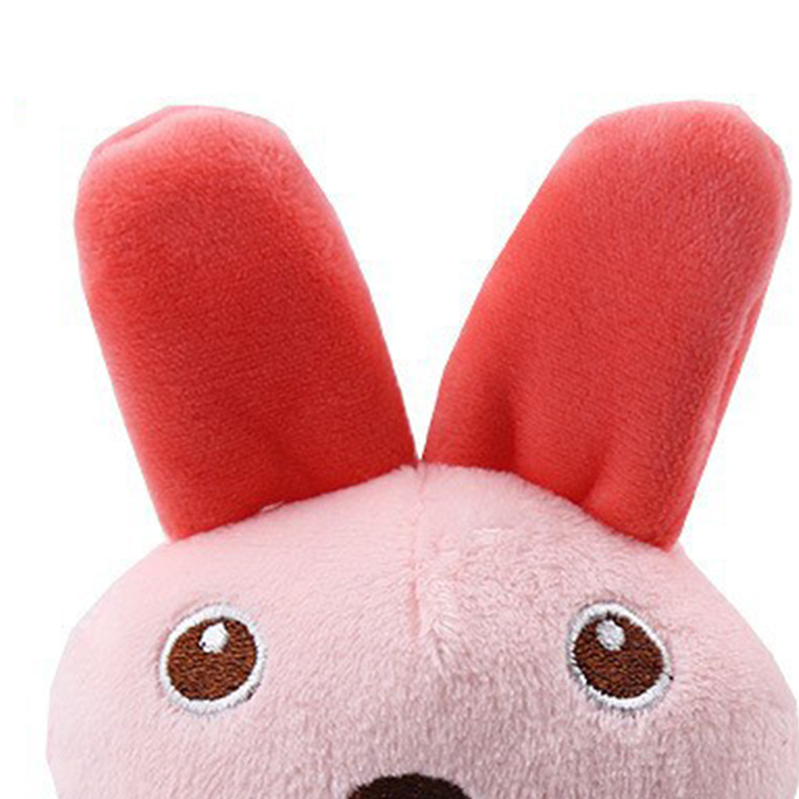 Rose Red Rabbit Pet Chewing Plush Toy Bite Resistant Pet Teething Toy Soft Anxiety Reduction Toy For Dogs