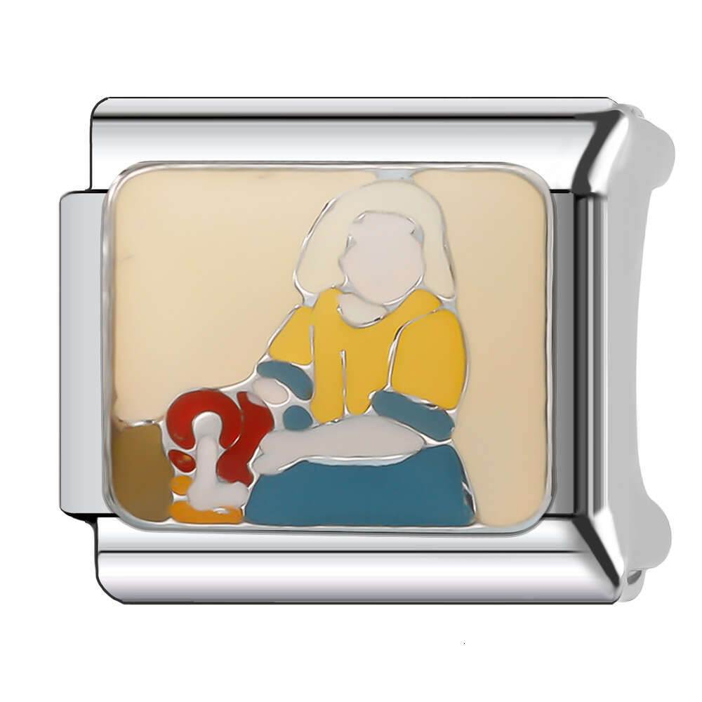 New Women's Gift love Bead Italian Charms Links Bangle Beads Fit 9mm Stainless Steel Bracelet Making DIY For Women Fashion Jewelry