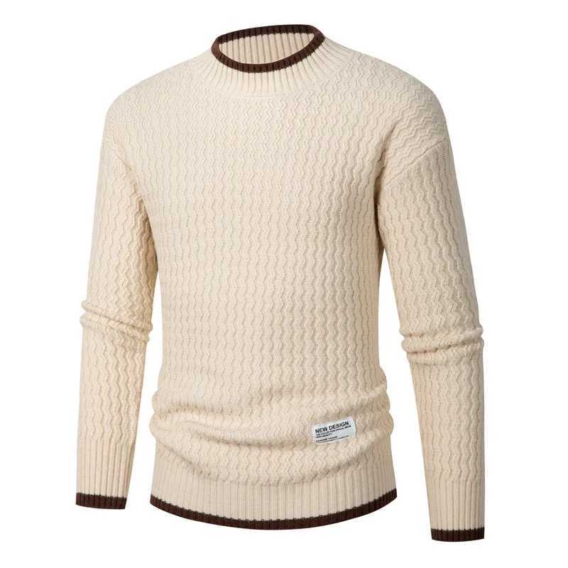 Autumn Winter Mens Sweater Round Neck Brand Mens Knitting Pullovers Knitted Warm Male Jumper Slim Fit Casual Sweaters 3XL M240914
