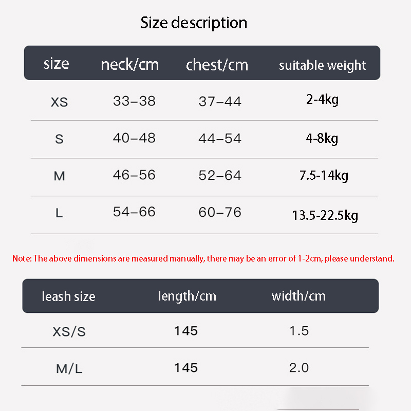 Leather Dog Harness and Leash Set Adjustable Vest Style Anti-Escape Pet Harnesses Dog Leashes for Small To Medium Dogs and Cats