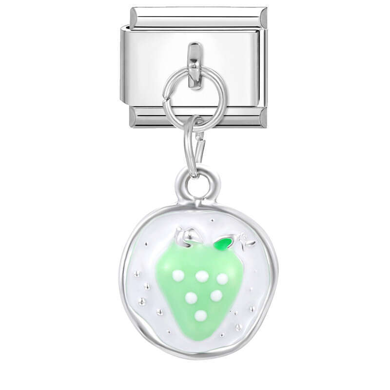 New Women's Gift Mushroom dragonfly Pendant Italian Charms Links Bangle Beads Fit 9mm Stainless Steel Bracelet Making DIY For Women Fashion Jewel