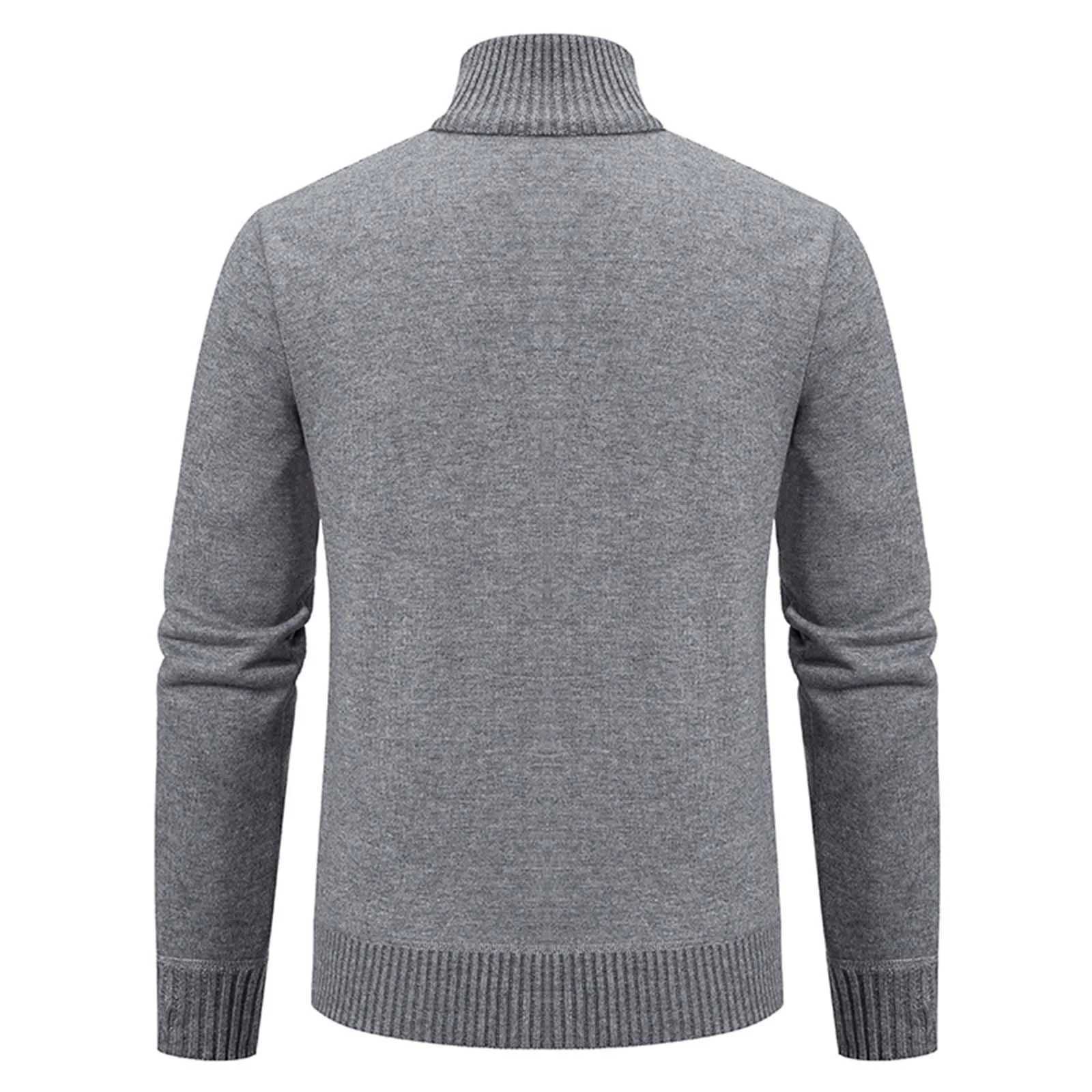 Man Knit Sweater Cardigan Mens Y2K Zipper Sweater 2024 Male Luxury Solid Color Jersey Casual Business Warm Jumper Harajuku CoatXJ240907