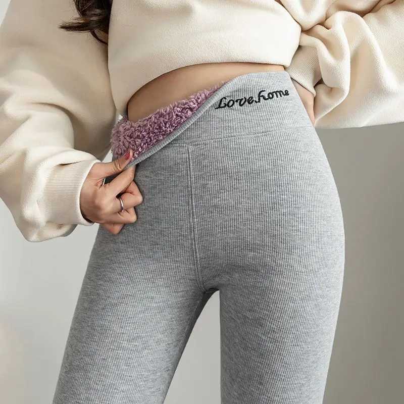 Women 2023 Winter New Thick Warm Slim Pants Female High Waist Fleece Lined Leggings Ladies Velvet Skinny Long Leggings U570X240914