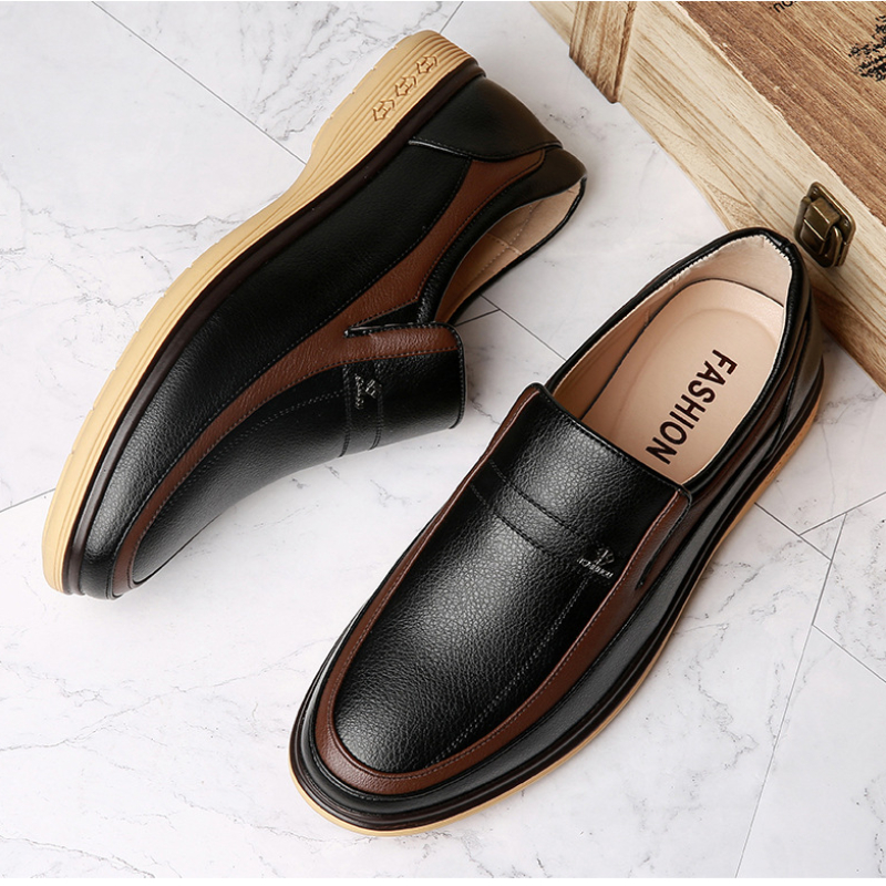 Dress Men Leather Loafers Men's Moccasins Shoes Slip-on Soft Flats Footwear Brand Business Formal Male New Driving Shoe 048e 's
