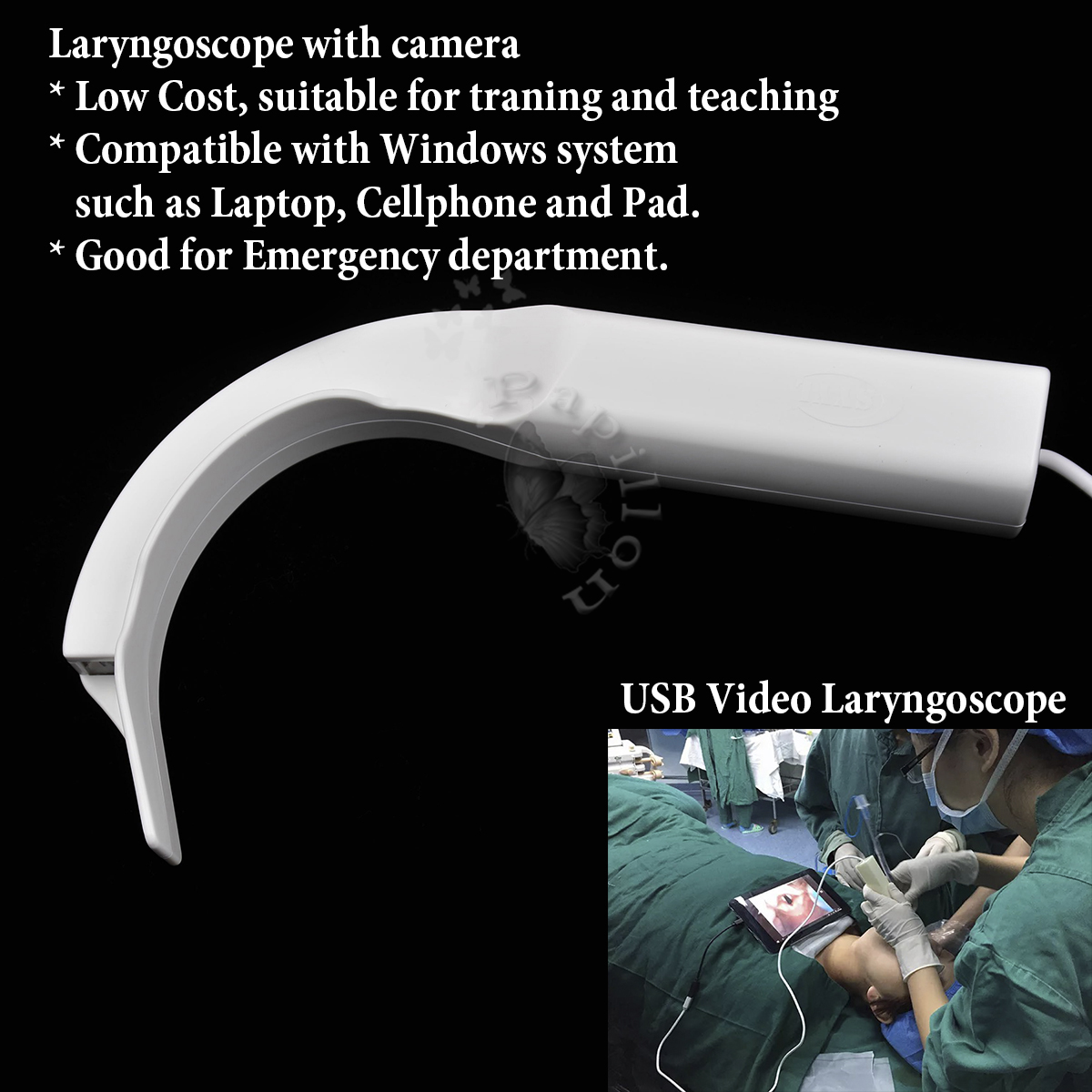 Video Laryngoscope digital portable disposable USB Endoscope for Intubation