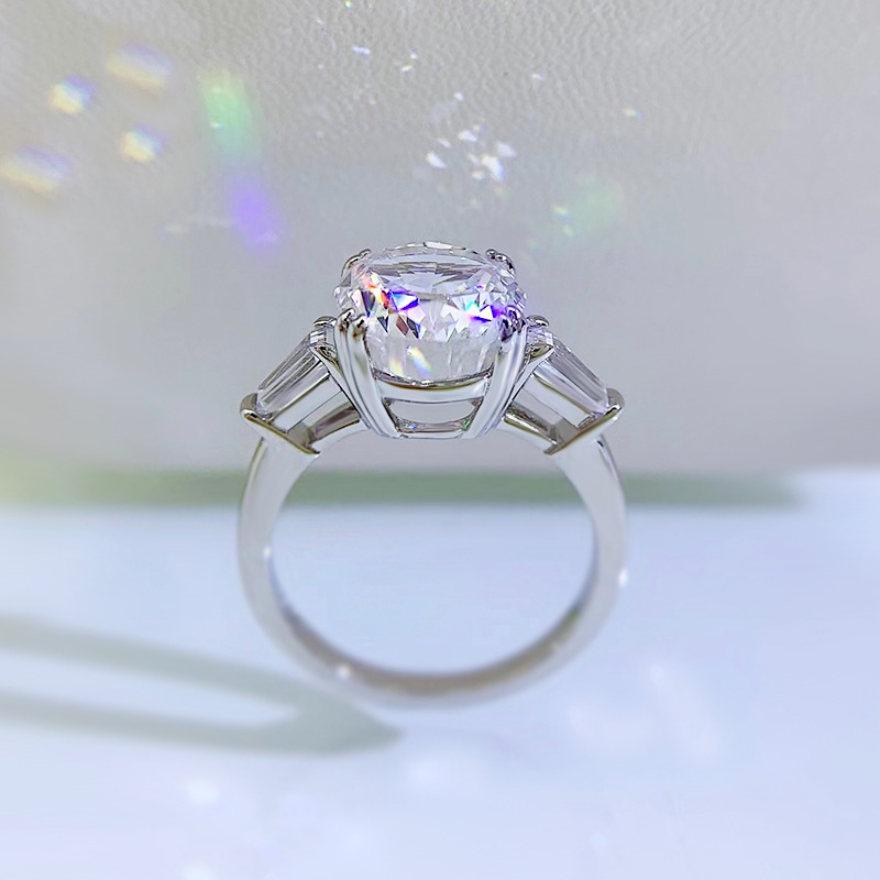 Oval Cut Moissanite Eternity Ring | Sterg Sier Engagement Band for Women