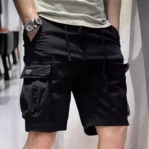2024 Summer Mens Casual Shorts Korean Trendy Slim Fit Four-piece Stretchy Mid-length Trousers For Men Y240914