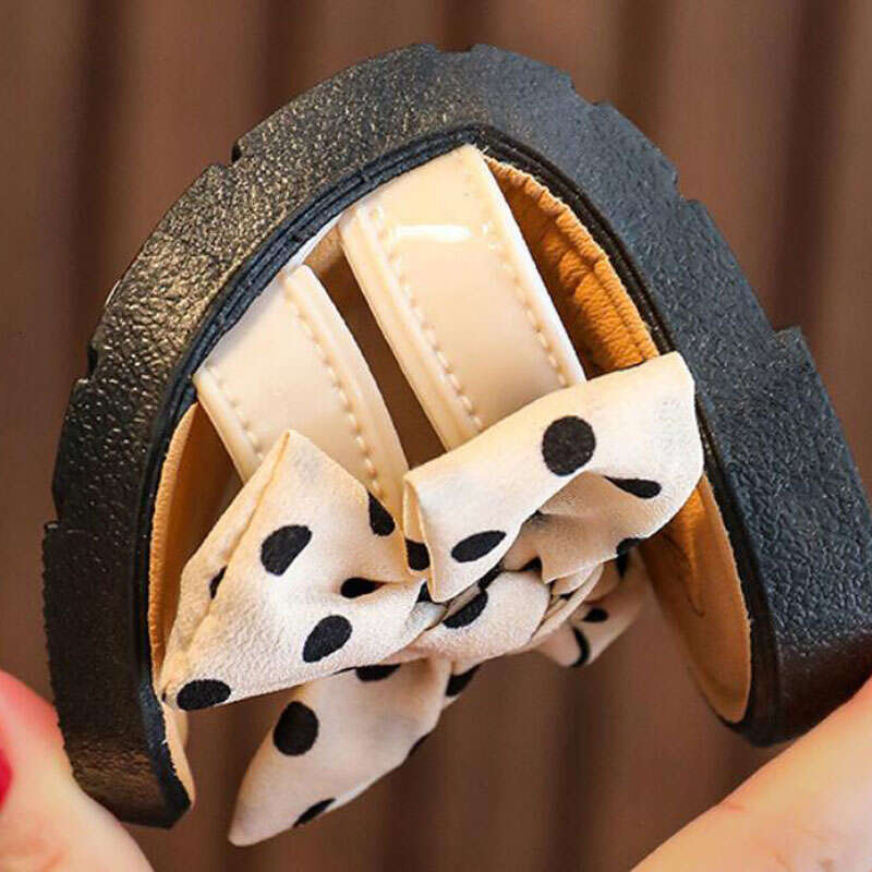 2024 New Bow Flats Open Toe Slide Sandals Non-slip Flip ps Children Home Kids Girls Summer Cute Beach Slippers Shoe