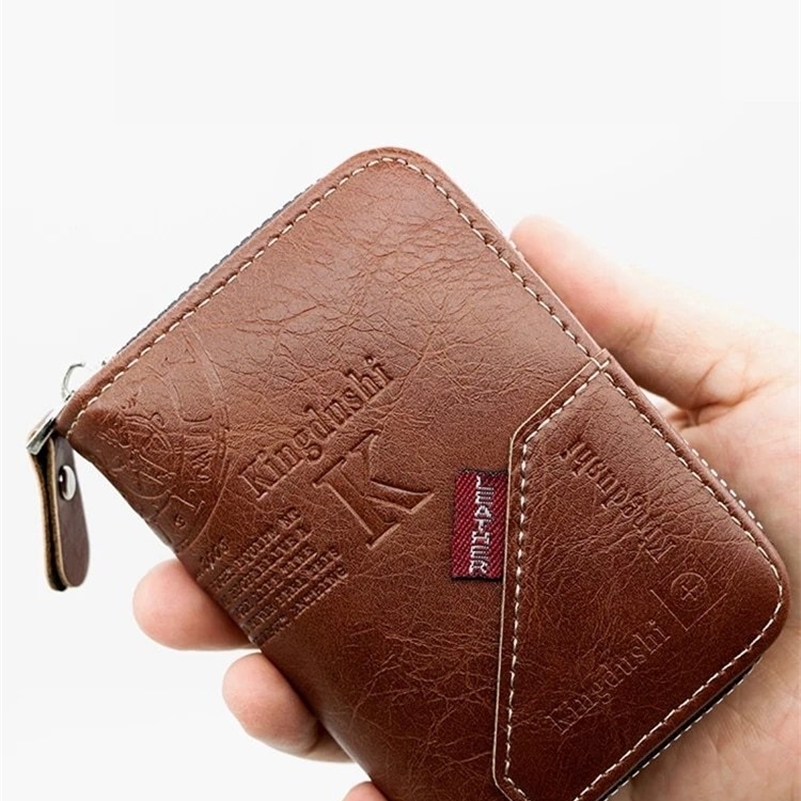 Classic Retro Cowboy Style Multi functional Multi card Position Coin Position Zipper Card Box ww 240914