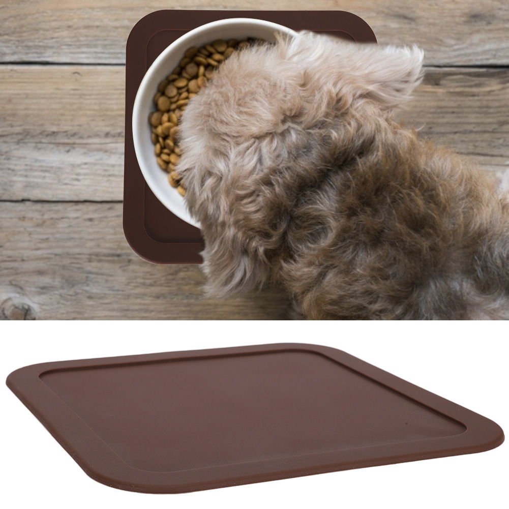 Pet Cat Dog Silicone Feeding Mat PetFood Table Mat Bowl Feeding Tray Placemat