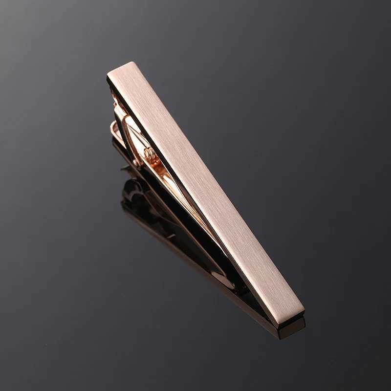 Mens tie clip made of copper material rose brushed design fashionable business suit tie clip wedding jewelryX240914