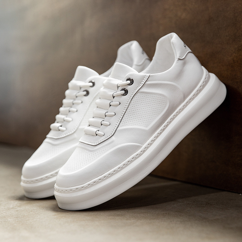 Designer 2024 for Men Leather Casual White Breathable Flat Skateboard Shoes Street Cool Lace-up Sneaker 2789