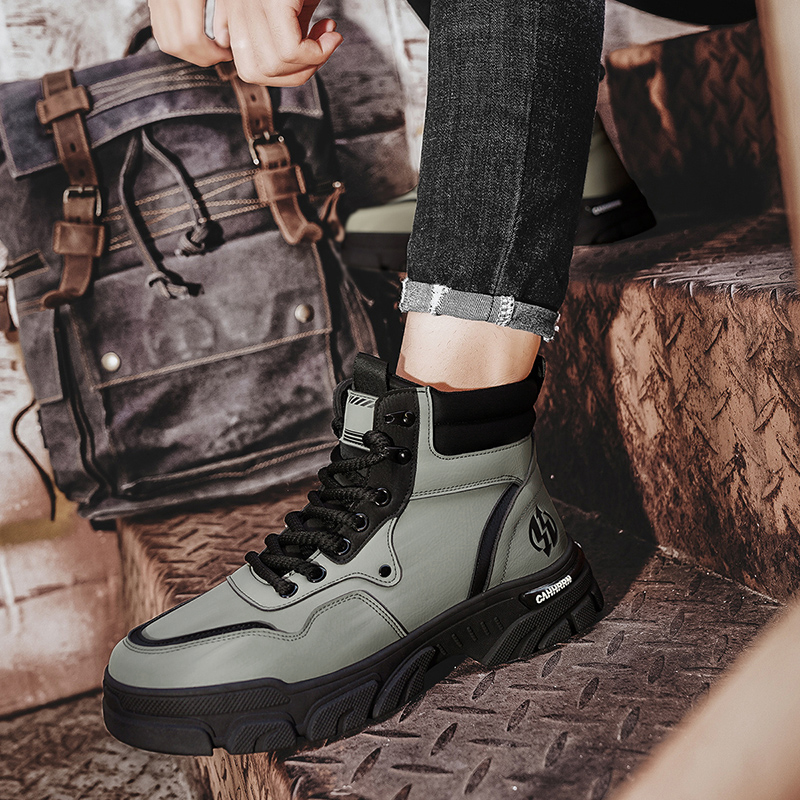 Men CYYTL Boots Leather Casual Shoes Outdoor Platform Walking Fashion Designer Ankle Work High Top Sneakers Cowboy Winter e55a