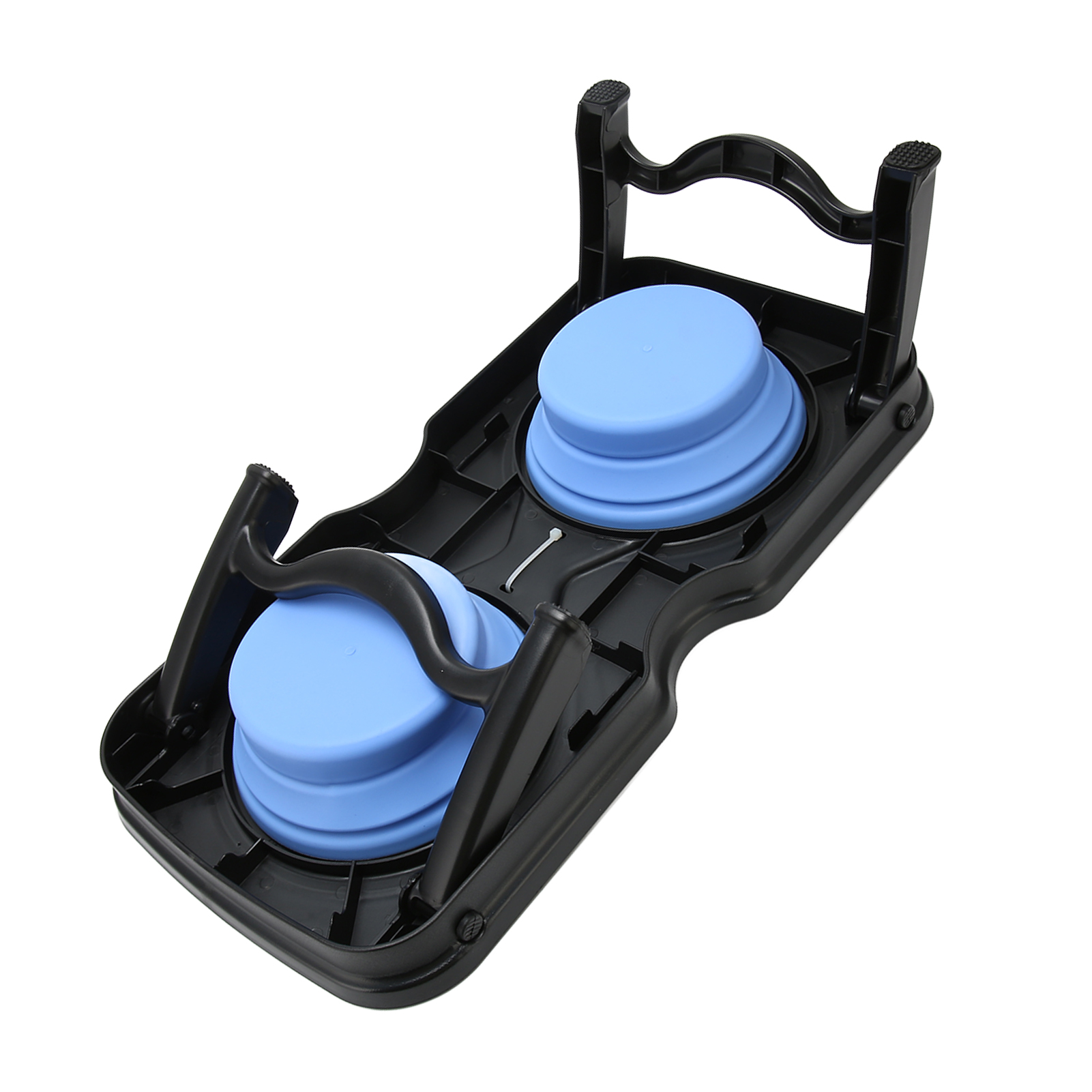 Foldable Elevated Dog Bowls Portable Double Folding Raised Dog Bowls With Stand For Outdoor Camping Travel