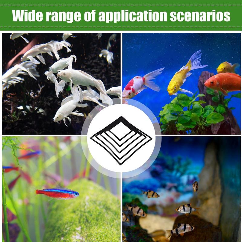 Square Aquarium Floating Plant Corral 5 Sizes 10 Pcs Aquarium Floating Plant Rings Suitable For Flakes And Floating Fish Pellets