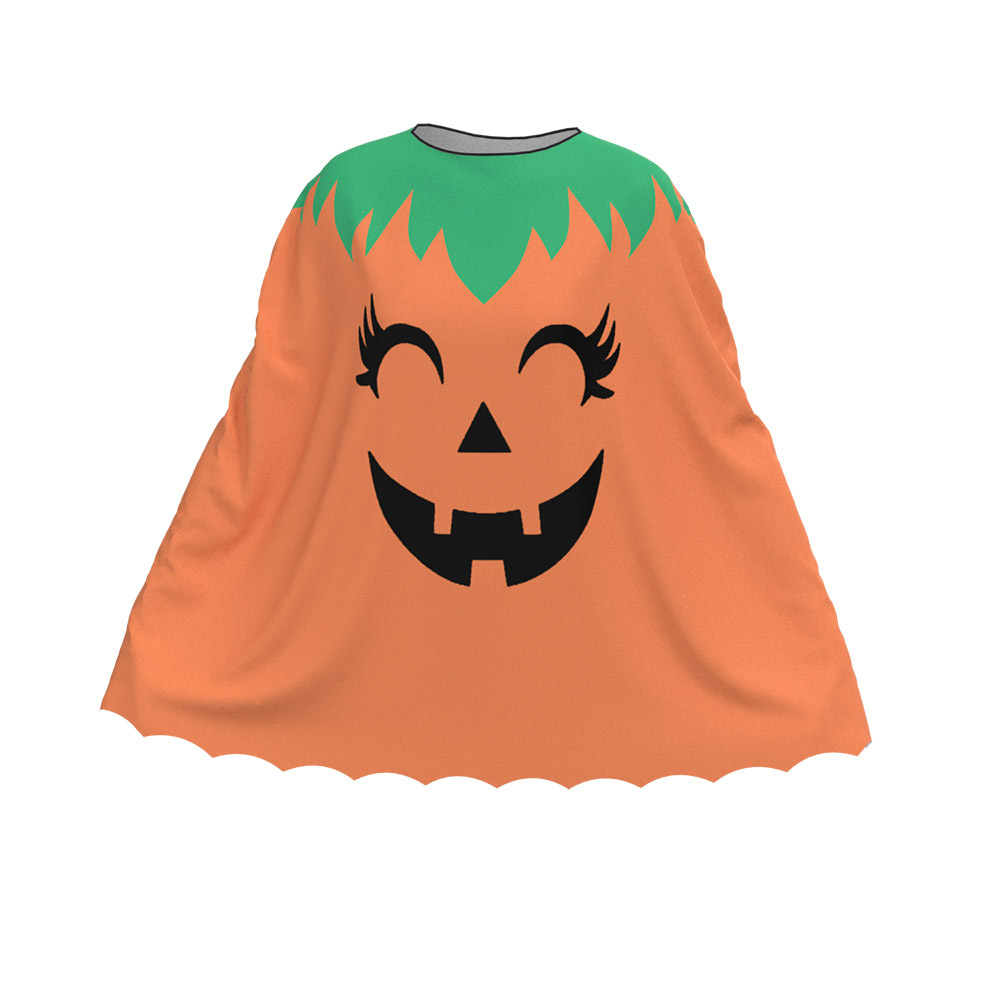 Unisex Halloween Pumpkin Costume 3 Piece Set with Poncho Headband and Candy Bag for All Ages Boys Girls Men Women Multi Style Wholesale