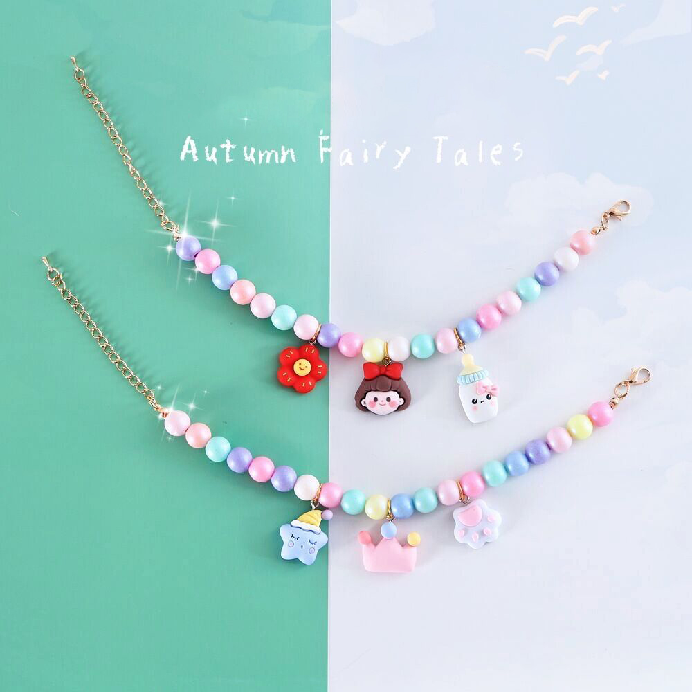 Macaron Cat Collar Cute Pet Collars with Crown Flowers Rabbit Pendants Birthday Collar Necklace Accessories for Cats and Puppies