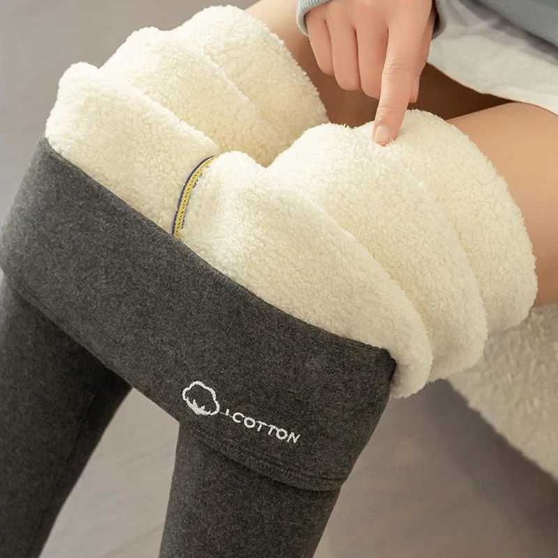 Women Leggings Fleece Lined Velvet Keep Warm Pants High Winter Waist Leggings Women Solid Comfortable Stretchy Thermal Plus SizeX24