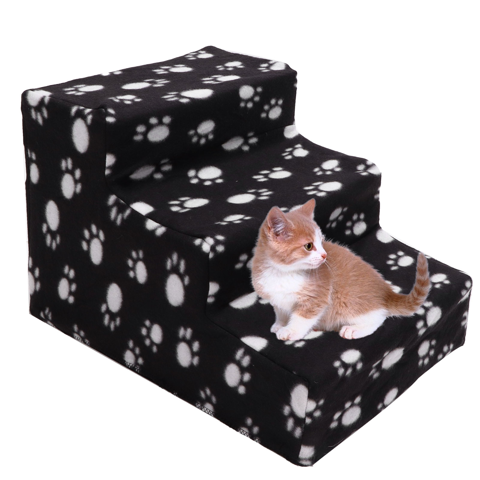 Pet Climbing Ladder 3 Tiers Portable Non Slip Removable Dog Stairs For Dogs And Cats